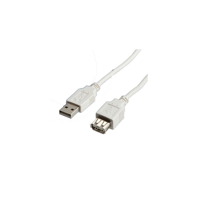 PROLUNGA USB 2.0 TIPO A M/F LUNGHEZZA 3mt, COLORE BIANCO, VALUE