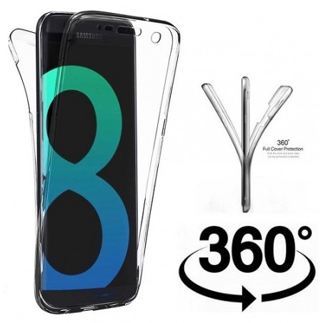 COVER PROTEZIONE SAMSUNG GALAXY S8 SM-G950 - TPU FRONTE + RETRO TRASPARENTE