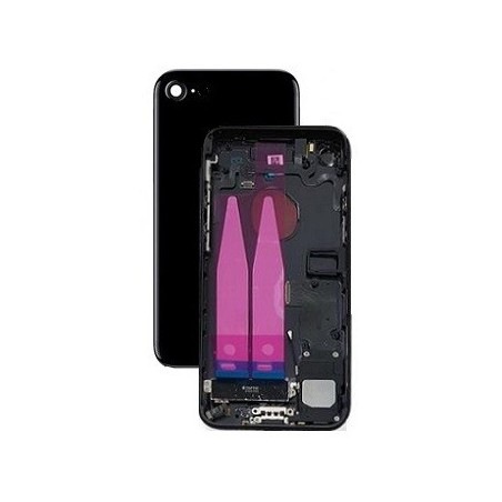 COVER POSTERIORE COMPLETO APPLE IPHONE 7 JET BLACK (NERO LUCIDO)