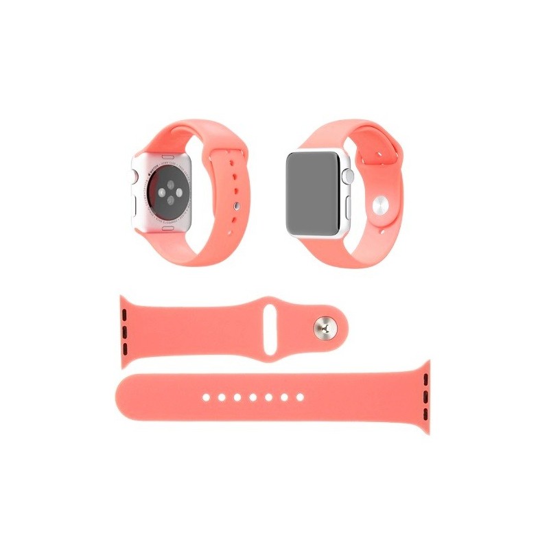 CINTURINO IN SILICONE APPLE WATCH CASSA 42MM SERIE 1 ROSA