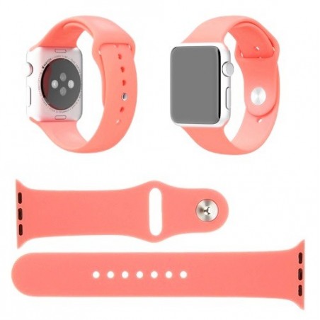 CINTURINO IN SILICONE APPLE WATCH CASSA 42MM SERIE 1 ROSA