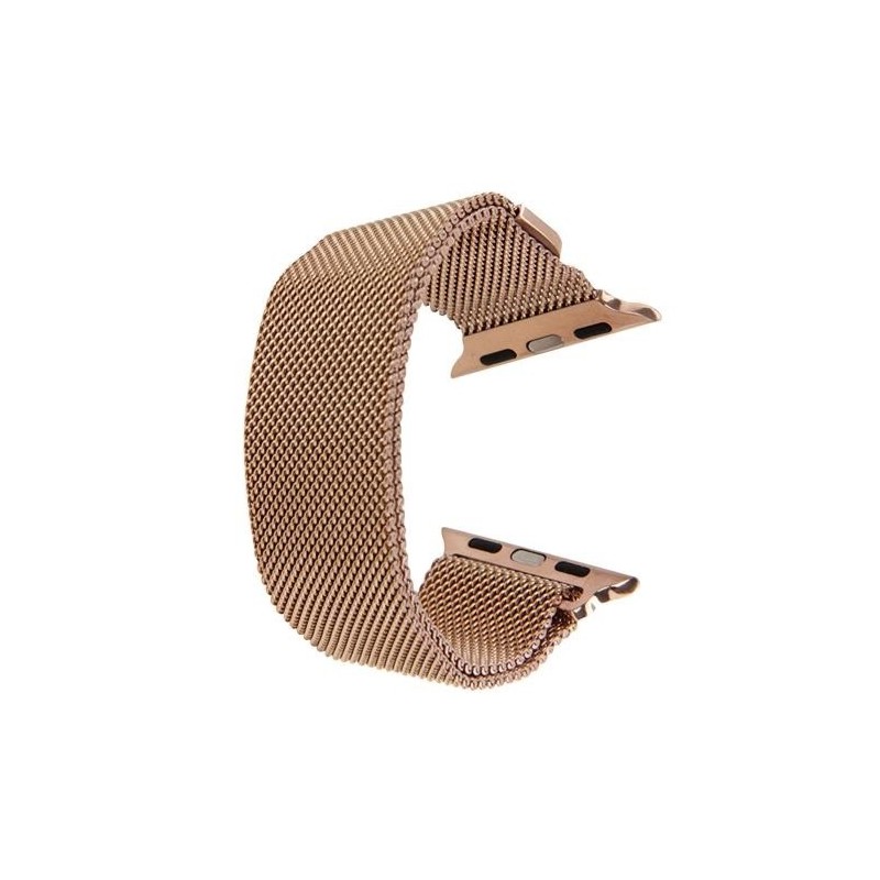 CINTURINO IN METALLO  APPLE WATCH CASSA 42MM SERIE 1 GOLD ROSA