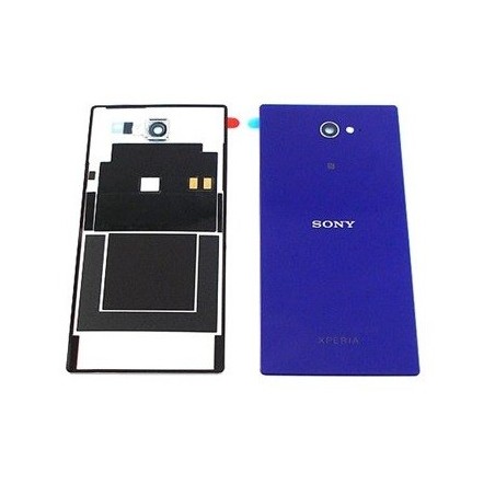 COVER BATTERIA SONY XPERIA M2 D2303 D2305 VIOLA CON ANTENNA NFC