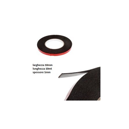 BIADESIVO CON SPESSORE DA 1mm LARGHEZZA 10mm LUNGHEZZA 10MT