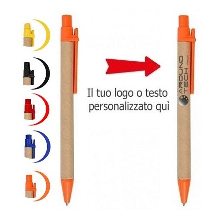 PENNE A SFERA A SCATTO PERSONALIZZATA VARI COLORI  - SET 50 PEZZI