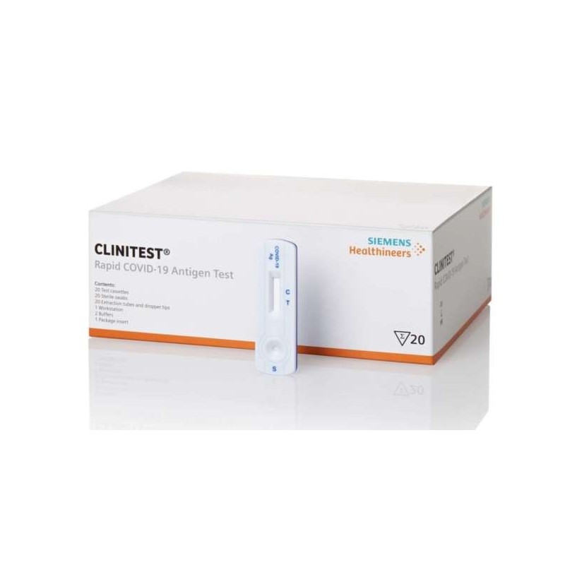 SET 20 TEST ANTIGENICO RAPIDO COVID-19 (SARS-CoV-2) SIEMENS CLINITEST (PROFESSIONALE)