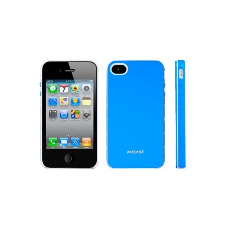 COVER PROTEZIONE APPLE IPHONE 4 / 4S - FITCASE BLU (Mod. DCT-27)