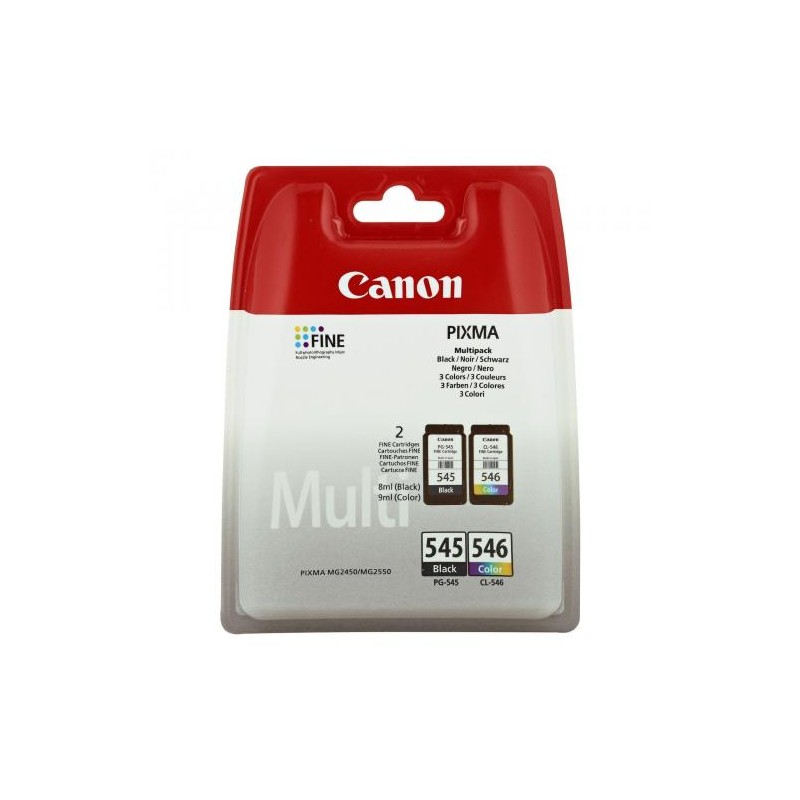 CARTUCCE CANON KIT PG-545 COLORE NERO CL-546 COLOR