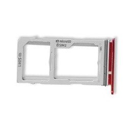 CARRELLO SIM/MEMORY CARD SAMSUNG GALAXY S10 SM-G973 ROSSO