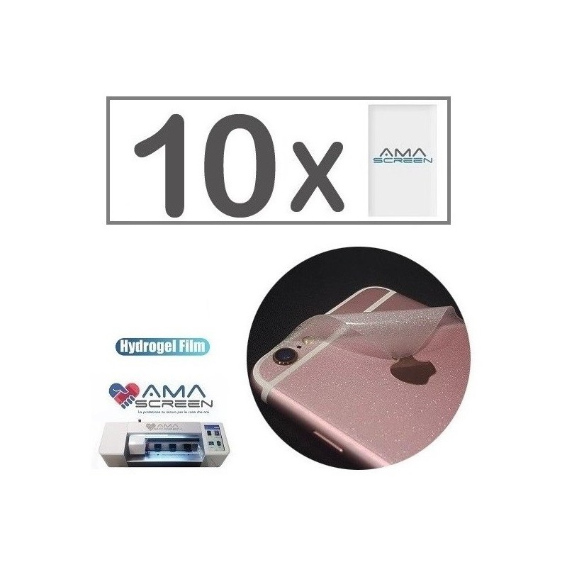 PELLICOLA POSTERIORE AMASCREEN UNIVERSALE GLITTER SEMITRASPARENTE - SET 10 PZ.