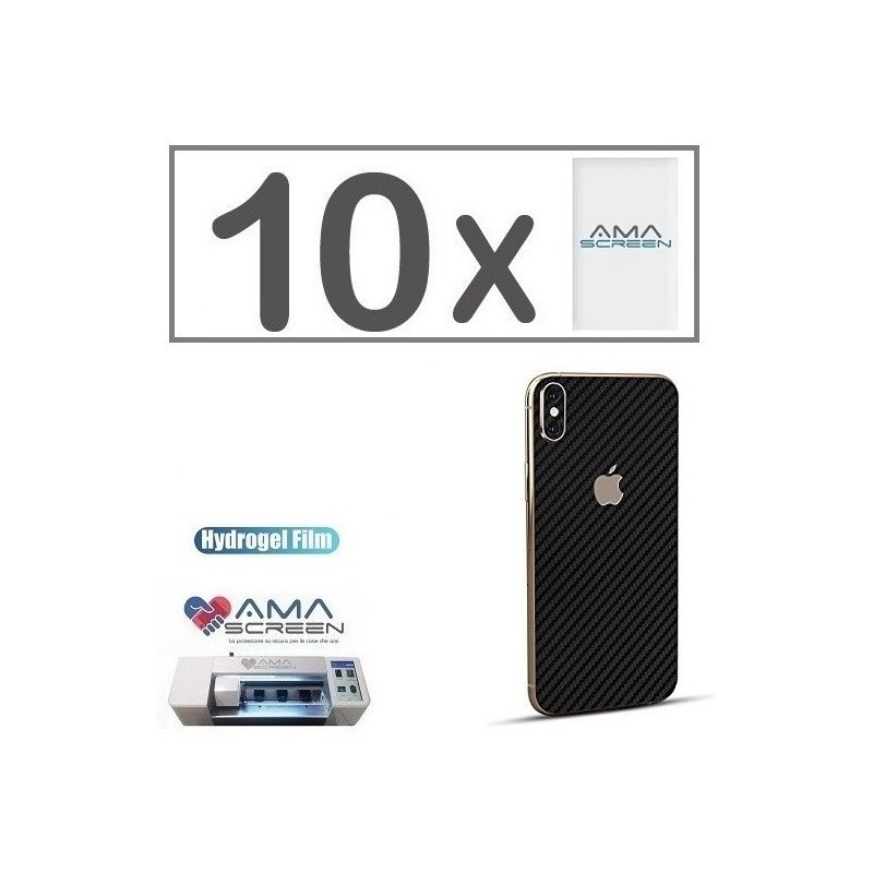 PELLICOLA POSTERIORE AMASCREEN UNIVERSALE CARBON - SET 10 PZ. PELLICOLA POSTERIORE AMASCREEN UNIVERSALE CARBON - SET 10 PZ.