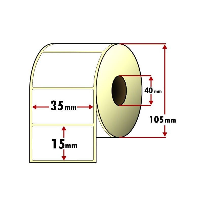 SET DA 4000 ETICHETTE IN ROTOLO 35X15