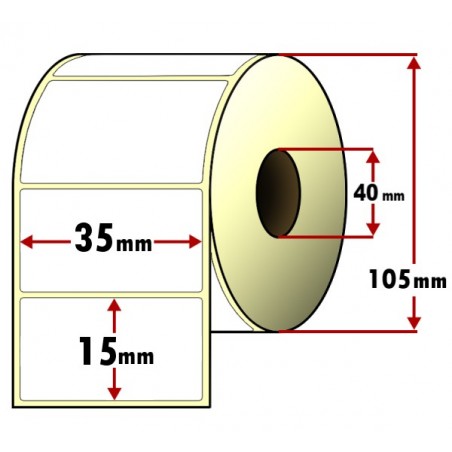 SET DA 4000 ETICHETTE IN ROTOLO 35X15