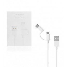 CAVO XIAOMI (2 IN 1) MICRO USB E TYPE-C / USB 0.3MT BIANCO (SJV4083TY)