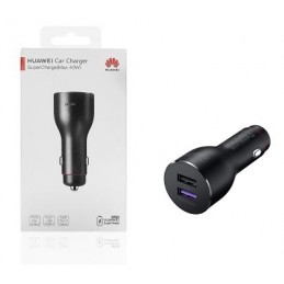 CARICABATTERIE DA AUTO (2X) USB HUAWEI + CAVO TYPE-C NERO (CP37)