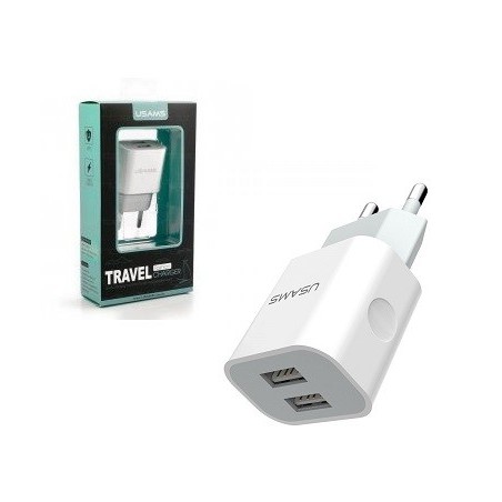 CARCABATTERIE (2X) USB USAMS BIANCO (CC023)
