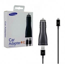 CARICABATTERIE DA AUTO USB SAMSUNG + CAVO MICRO USB FAST CHARGER EP-LN915UBEGWW NERO 15W