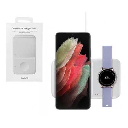 BASE DI RICARICA INDUTTIVA WIRELESS SAMSUNG FAST CHARGER  (DUO) EP-P4300TWEGEU BIANCO