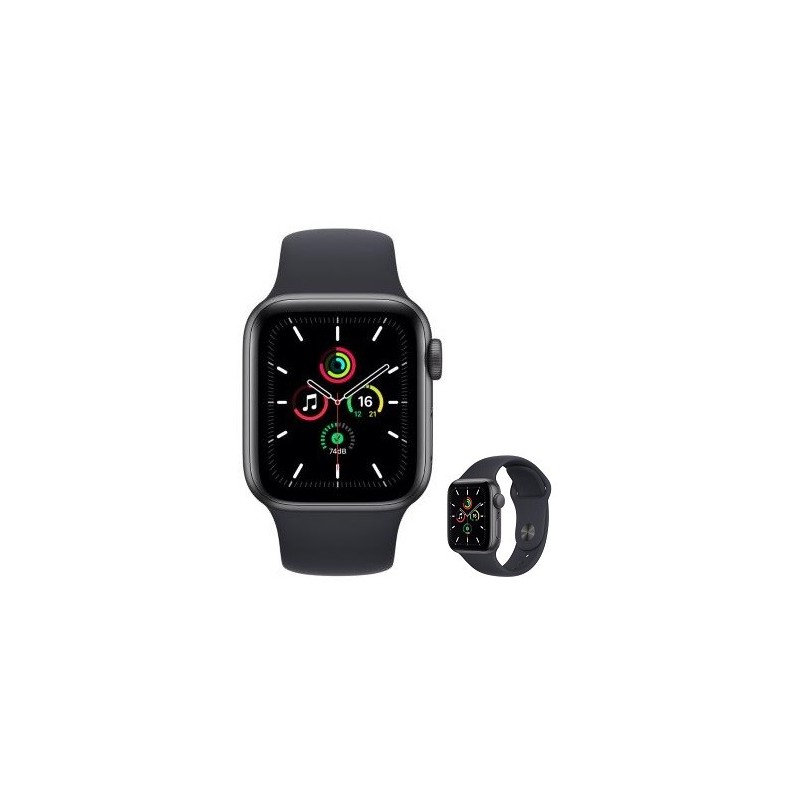 APPLE WATCH SERIE SE 40MM (GPS) ALLUMINIO GREY CON CINTURINO SPORT NERO MKQ13TY/A A2351