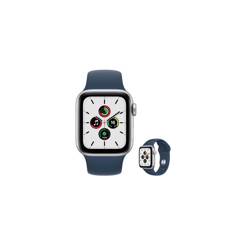 APPLE WATCH SERIE SE 40MM (GPS) ALLUMINIO SILVER CON CINTURINO SPORT BLU MKNY3TY/A A2351