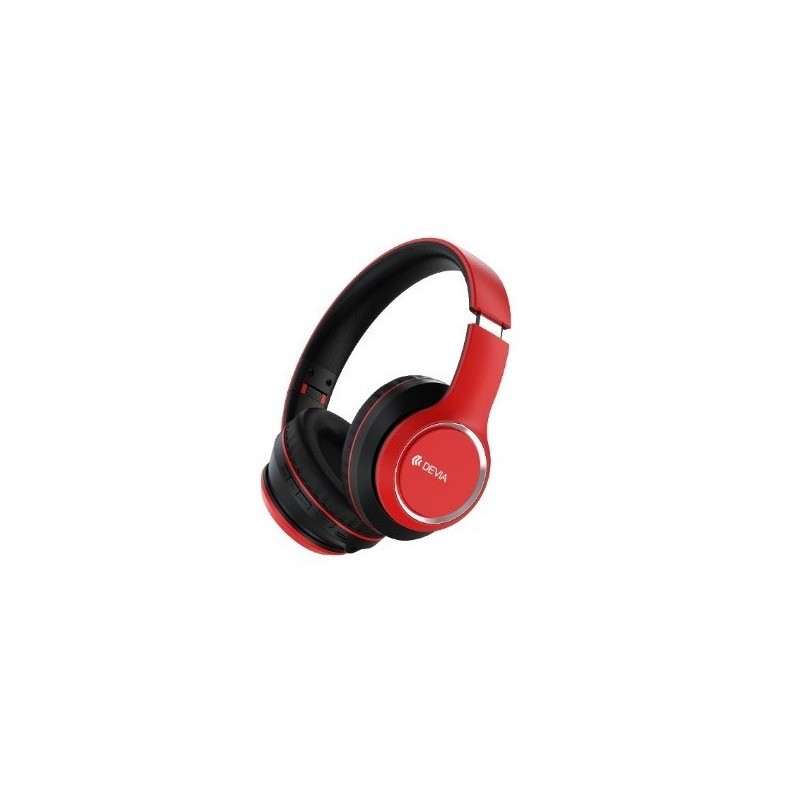 CUFFIE BLUETOOTH CON MICROFONO DEVIA EM039 ROSSO