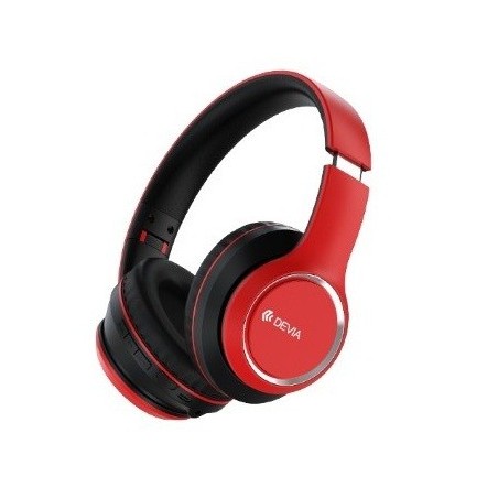 CUFFIE BLUETOOTH CON MICROFONO DEVIA EM039 ROSSO