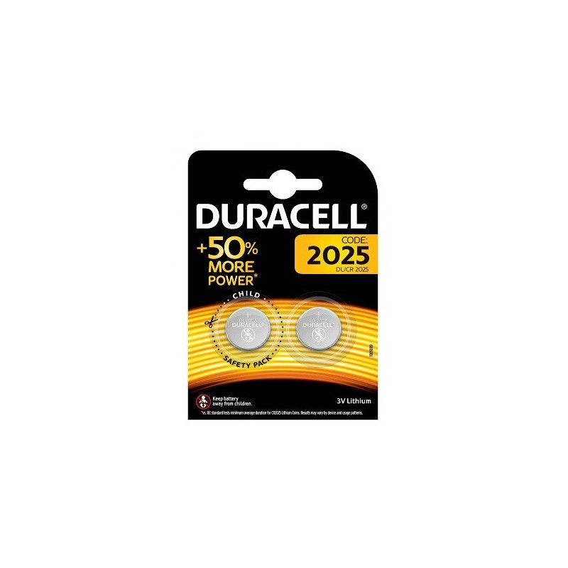 BATTERIA AL LITIO 3 VOLT A BOTTONE CR2025 DURACELL