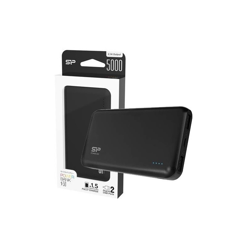 POWER BANK 5000mAh - SILICON POWER S50 NERO