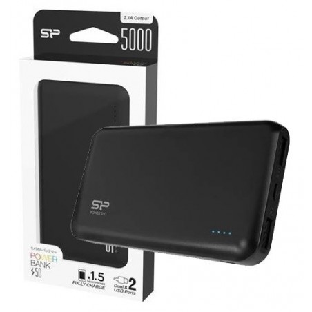 POWER BANK 5000mAh - SILICON POWER S50 NERO
