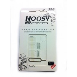 ADATTATORE NOOSY NANO SIM CARD KIT 3 PEZZI BIANCO