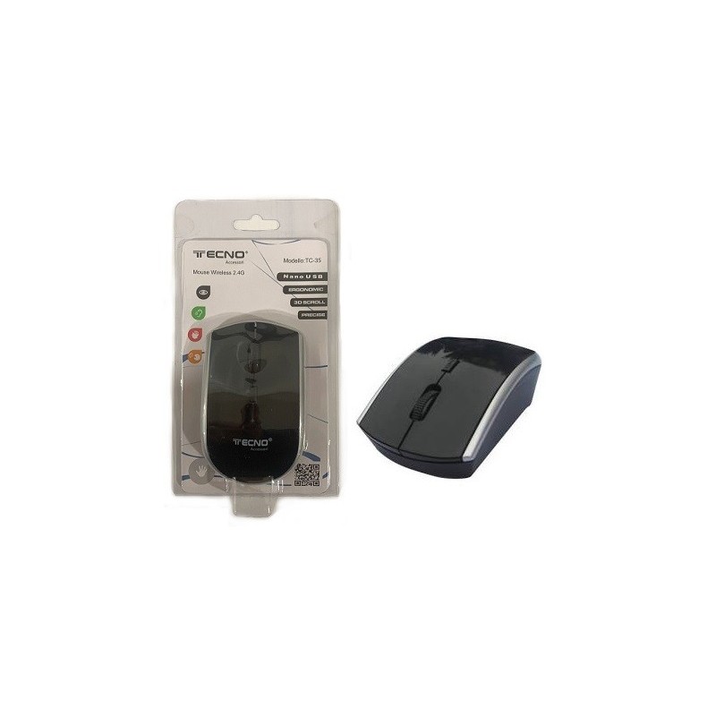 MOUSE WIRELESS TECNO TC-35 1600DPI NERO