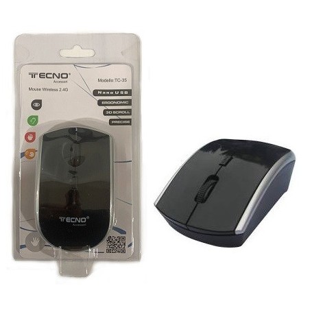 MOUSE WIRELESS TECNO TC-35 1600DPI NERO