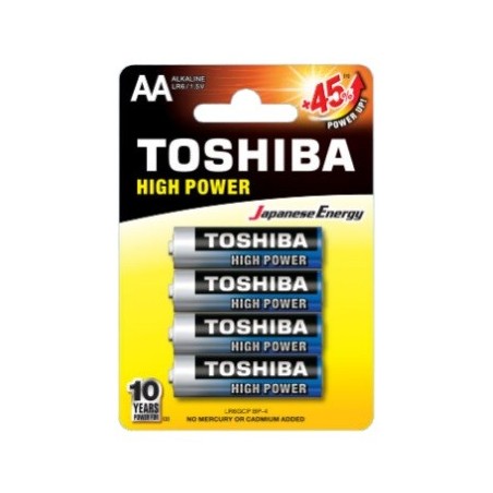 BATTERIA STILO AA ALCALINE TOSHIBA LR6 CONF. 4PZ