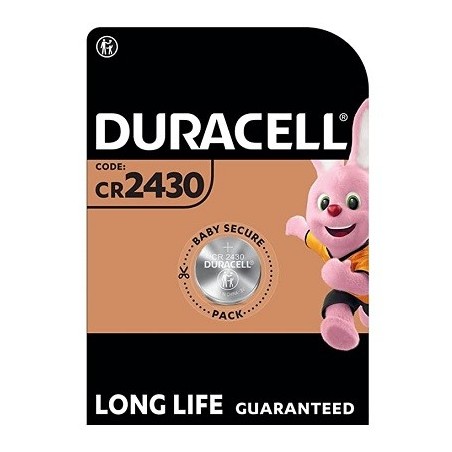 BATTERIA AL LITIO 3 VOLT A BOTTONE CR2430 DURACELL