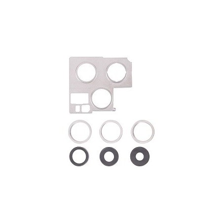 VETRINO FOTOCAMERA POSTERIORE APPLE IPHONE 13 PRO MAX BIANCO (KIT COMPLETO)