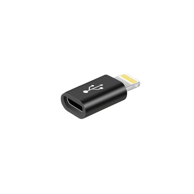 ADATTATORE APPLE MICRO USB A LIGHTNING NERO