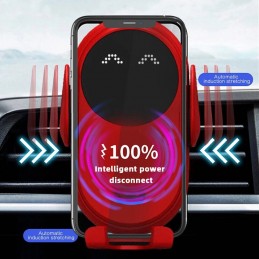 CARICABATTERIE WIRELESS PER AUTO CON SENSORE E CLIP AUTOMATICA BLU