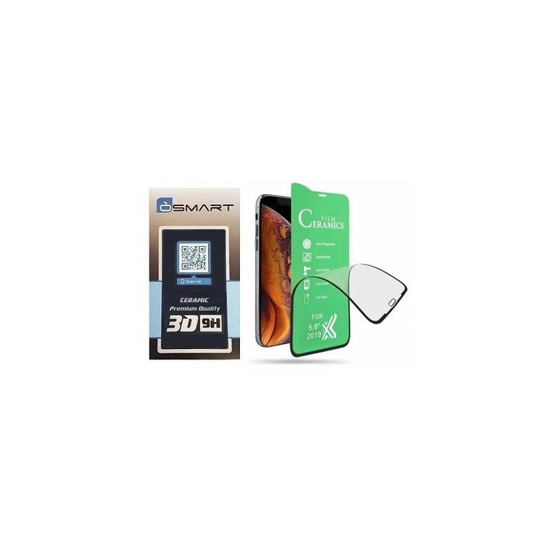 PELLICOLA CERAMIC SAMSUNG GALAXY A12 SM-A125, A12 NACHO SM-A127 - TRASPARENTE CON BORDINO NERO