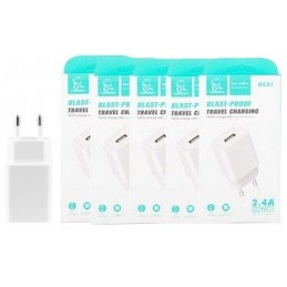 5 X CARICABATTERIE USB FAST CHARGER 2.4A 12W BIANCO VDENMENV DC01