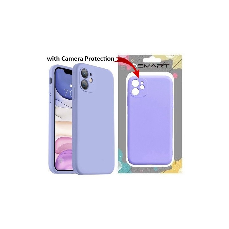 COVER PROTEZIONE APPLE IPHONE 11 - SILICONE LAVANDA (CON PROTEZIONE FOTOCAMERA)