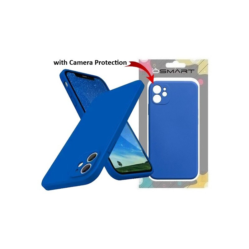 COVER PROTEZIONE APPLE IPHONE 11 - SILICONE BLU (CON PROTEZIONE FOTOCAMERA)