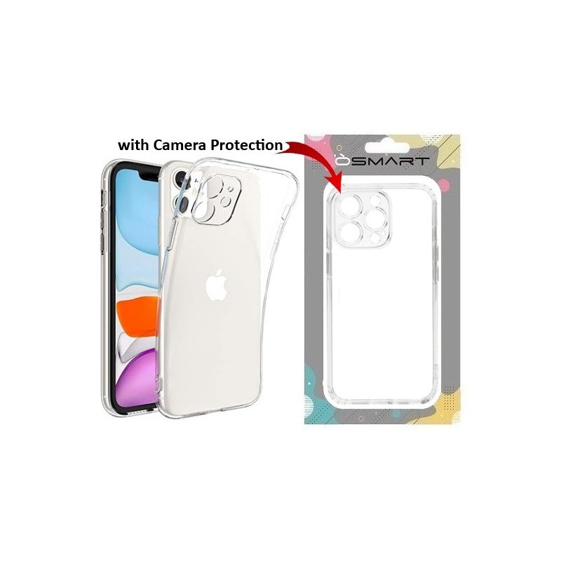 COVER PROTEZIONE APPLE IPHONE 11 - TPU TRASPARENTE (CON PROTEZIONE FOTOCAMERA)