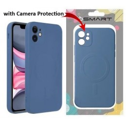 COVER PROTEZIONE APPLE IPHONE 11 - MAGSAFE SILICONE BLU (CON PROTEZIONE FOTOCAMERA)