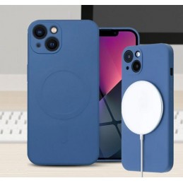 COVER PROTEZIONE APPLE IPHONE 11 - MAGSAFE SILICONE BLU (CON PROTEZIONE FOTOCAMERA)