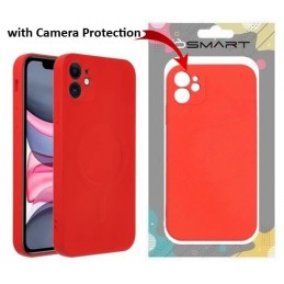 COVER PROTEZIONE APPLE IPHONE 11 - MAGSAFE SILICONE ROSSO (CON PROTEZIONE FOTOCAMERA)