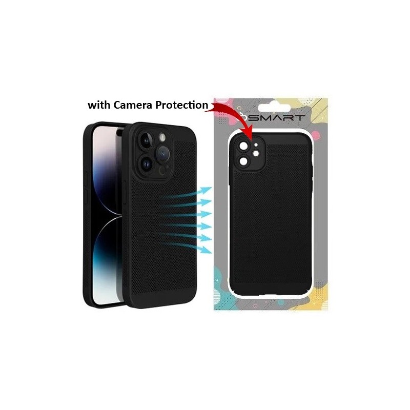 COVER PROTEZIONE APPLE IPHONE 11 - TRASPIRANTE TPU NERO (CON PROTEZIONE FOTOCAMERA)