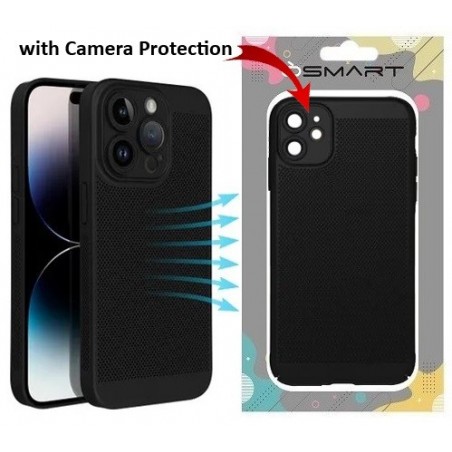COVER PROTEZIONE APPLE IPHONE 11 - TRASPIRANTE TPU NERO (CON PROTEZIONE FOTOCAMERA)