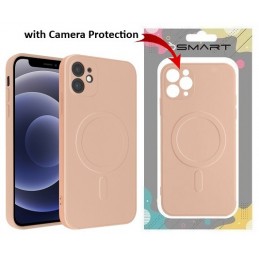 COVER PROTEZIONE APPLE IPHONE 11 - MAGSAFE SILICONE ROSA (CON PROTEZIONE FOTOCAMERA)