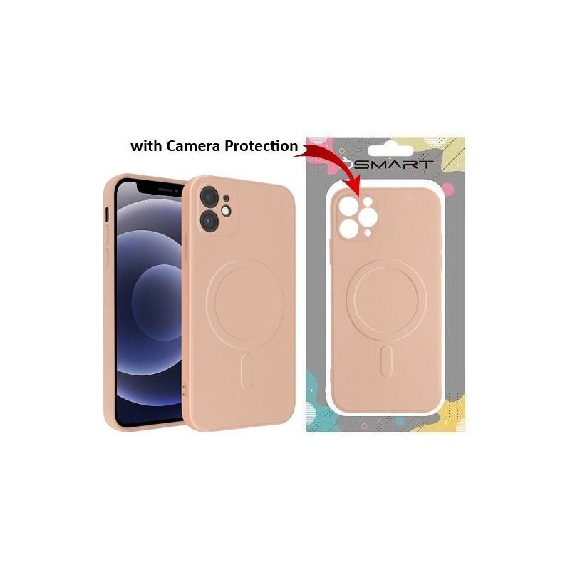 COVER PROTEZIONE APPLE IPHONE 11 - MAGSAFE SILICONE ROSA (CON PROTEZIONE FOTOCAMERA)