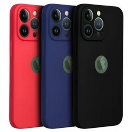 COVER PROTEZIONE APPLE IPHONE 13 PRO MAX - SOFT SILICONE NERO (CON PROTEZIONE FOTOCAMERA E FORO PER IL LOGO)